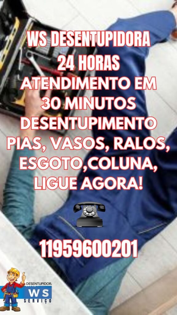 banner ws desentupidora atendimwnto 30 minutos pias vasos colunas