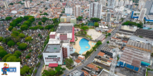 bairro do belenzinho visto do alto com sua casa e ruas