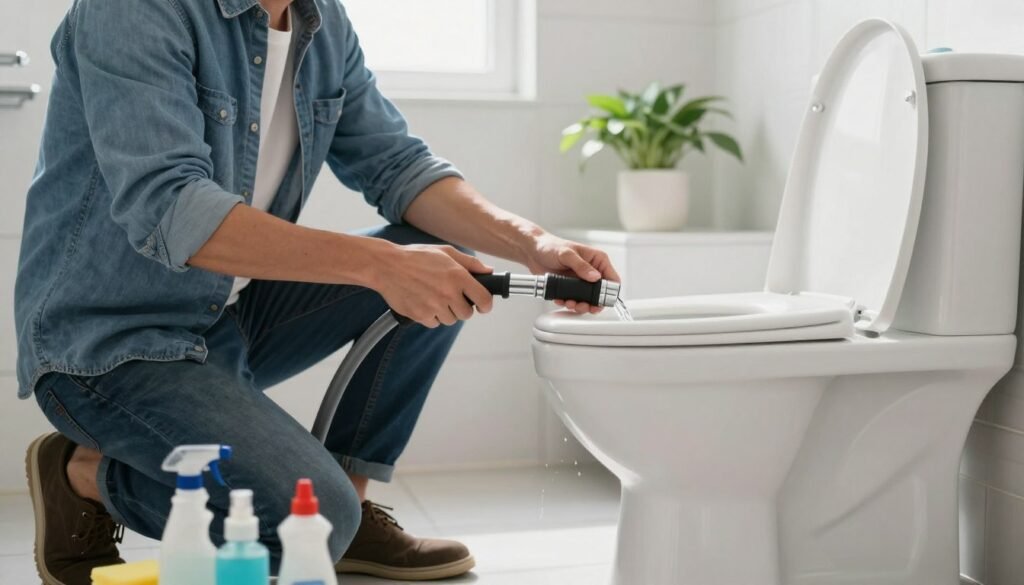 Desentupir vaso com mangueira