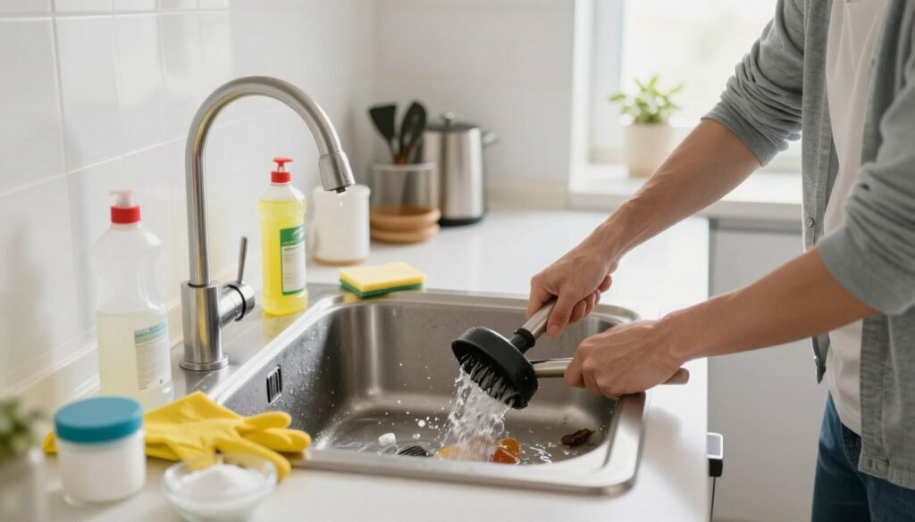 Como desentupir pia de cozinha