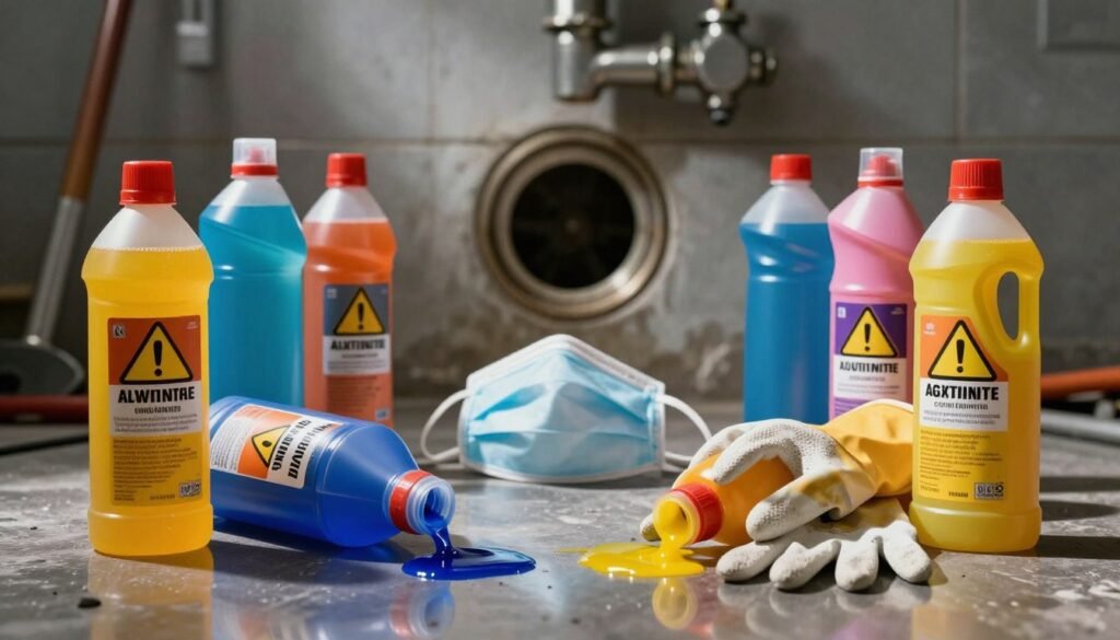 produtos químicos agressivos