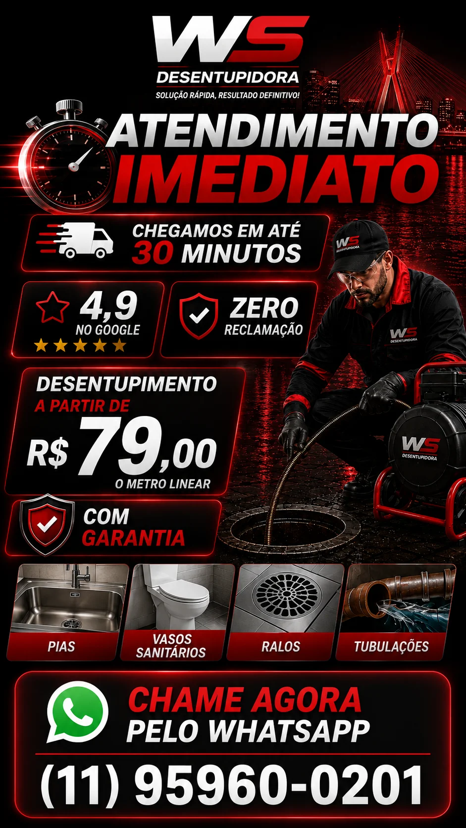 Desentupidora em Pinheiros